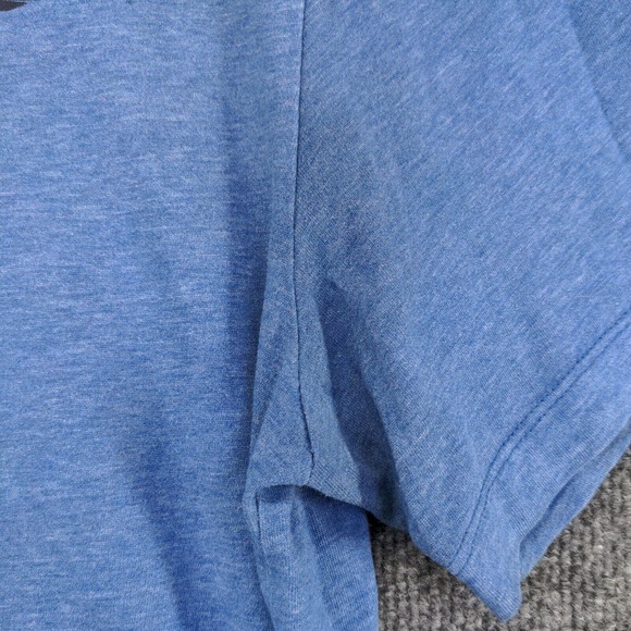 The Nike Tee Men's Dri-Fit Big Swoosh Activewear Top Blue Medium Short Sleeve - Picture 6 of 15